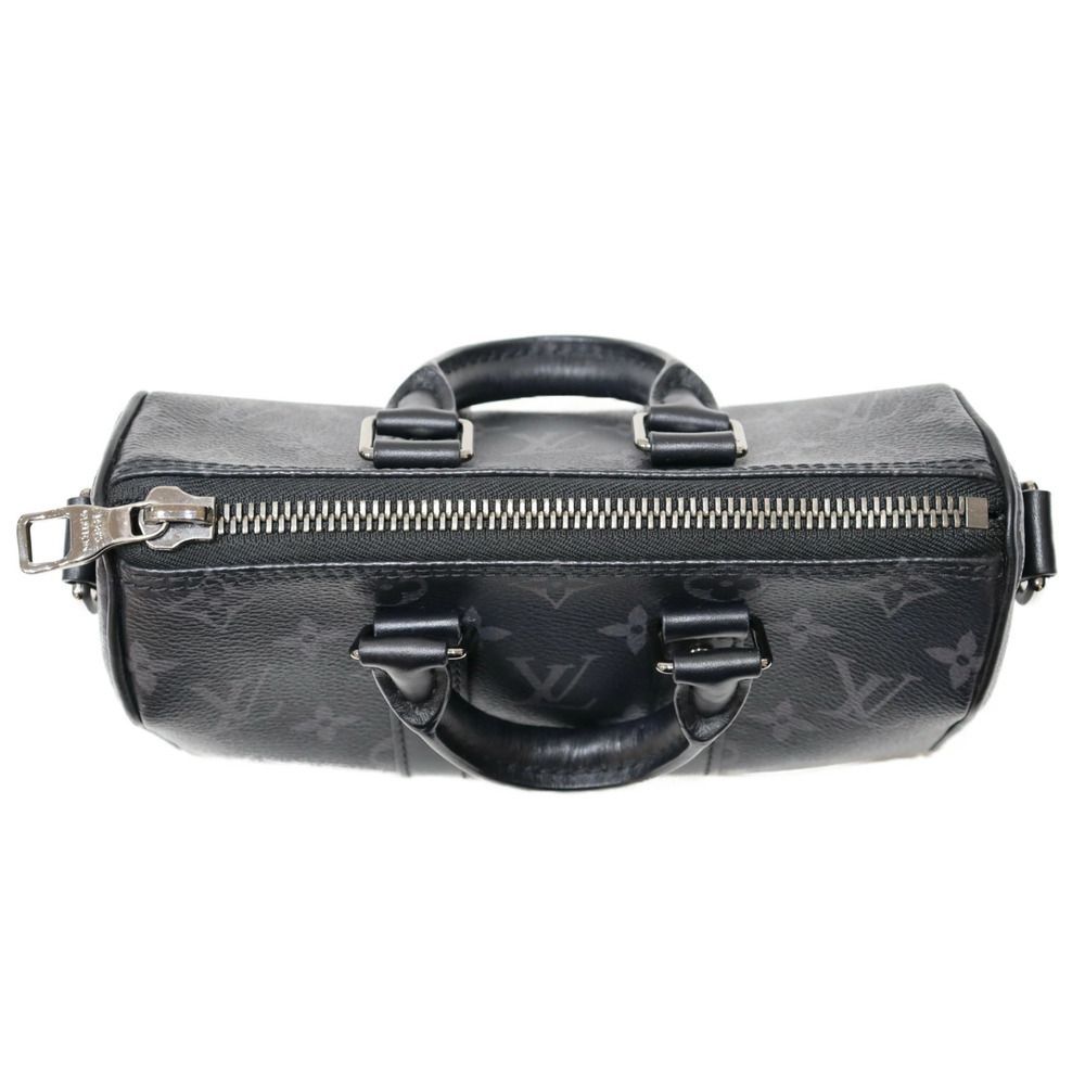 LOUIS VUITTON Keepall Shoulder bag Handbag Monogram Eclipse Black Reverse - Picture 7 of 9